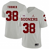Oklahoma Sooners 38 Reggie Turner White College Football Jersey Dzhi,baseball caps,new era cap wholesale,wholesale hats
